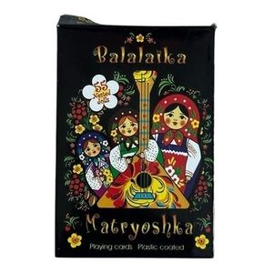 AKM Russian Souvenir Matryoshka Nesting Doll Plastic Coated Playing Cards New